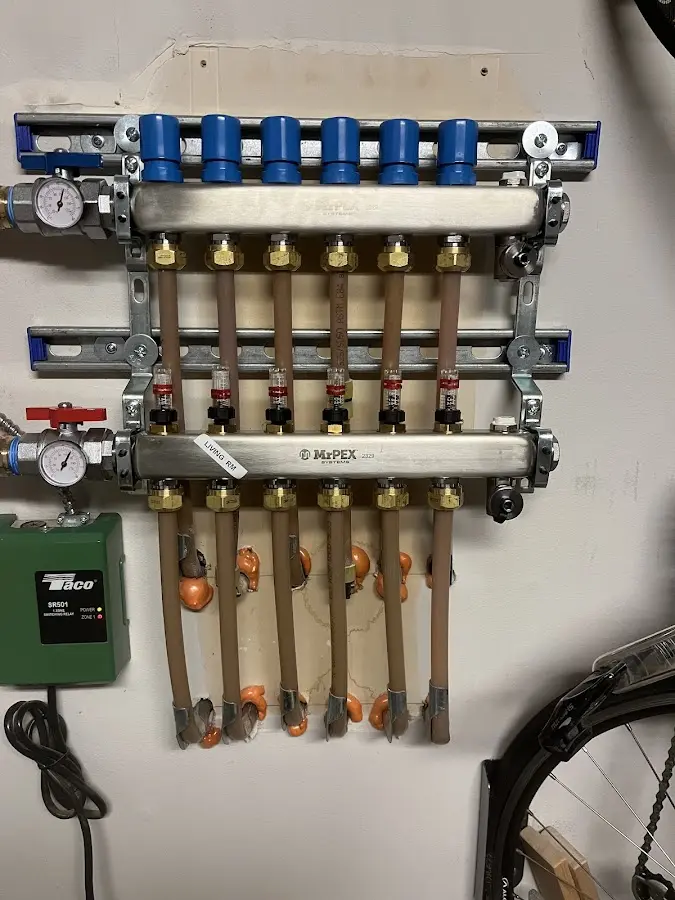 Plumber performing Gas Leak Detection at a residential property in New Bern